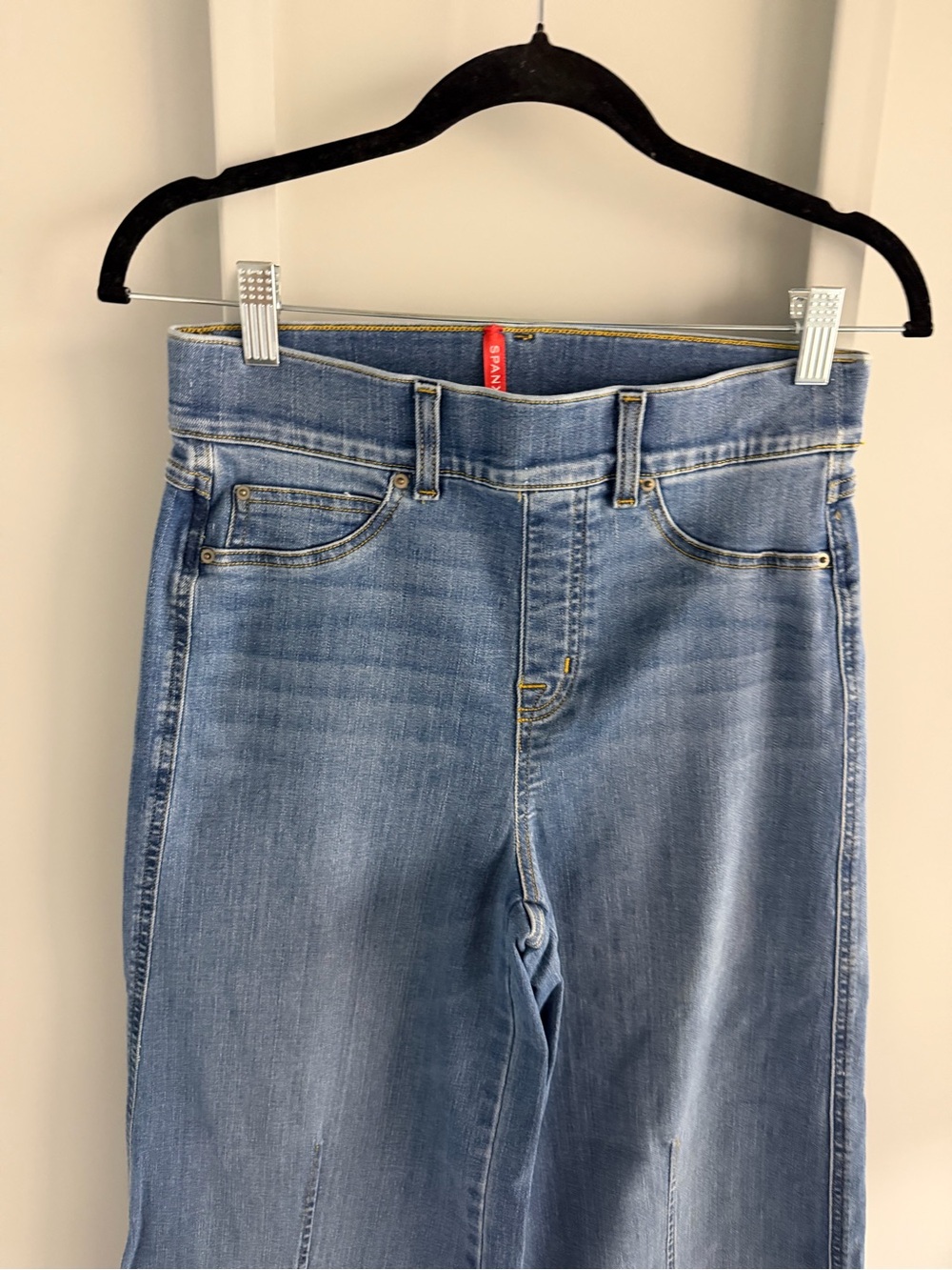 SPANX Seamed Front Pull On Wide Leg Jeans Size S New - Picture 4 of 8